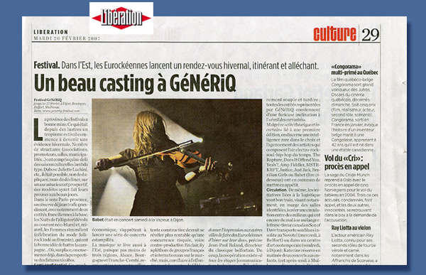 Libération, 20/02/2007